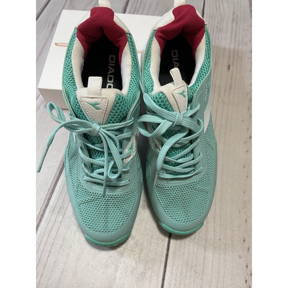 Diadora Speed Pro Evo II Shoes Womens 9 Aqua White Ortholite Running Sneaker - Picture 5 of 11